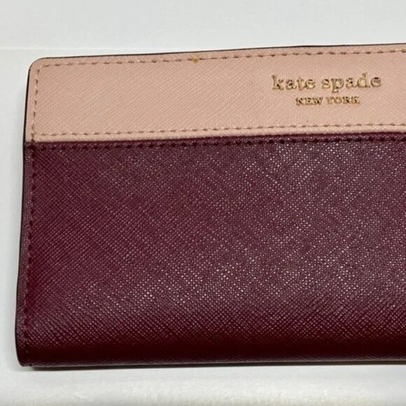 Kate Spade New York Cameron Large Slim Bifold Colorblock Wallet $119 MSRP NWT - Picture 3 of 16